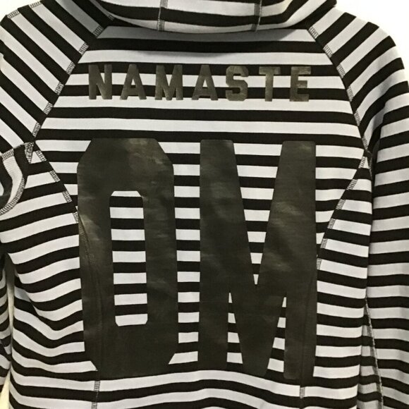 Lululemon Special Edition Scuba Hoodie Om Namaste Sea Stripe Polar Haze Size 10 - Picture 11 of 14